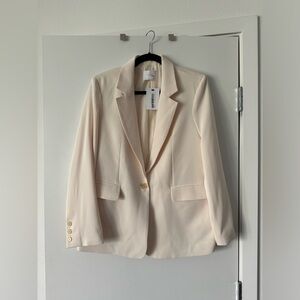 Oak + Fort Cream Blazer. Size M NWT